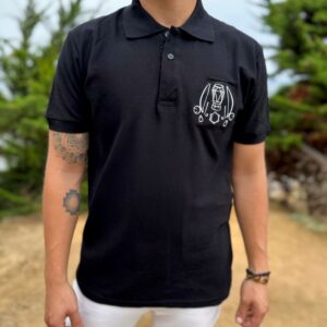 Polera cuello polo negro